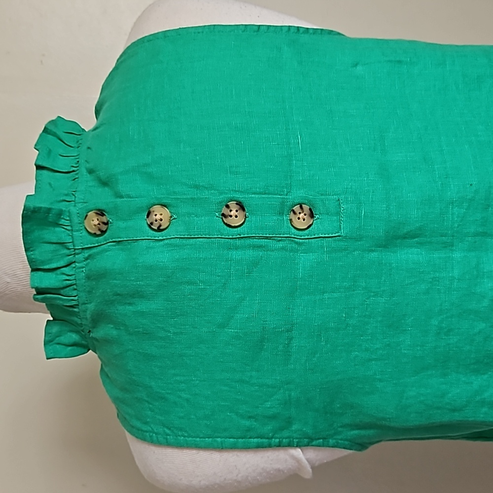 J.crew linen green sleeveless tank top size small - Picture 10 of 12